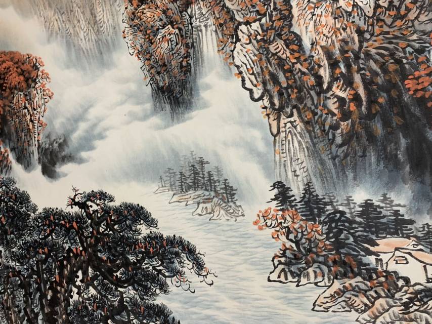 Hand-painted traditional Chinese landscape paintings in the lobby and living room Specification image