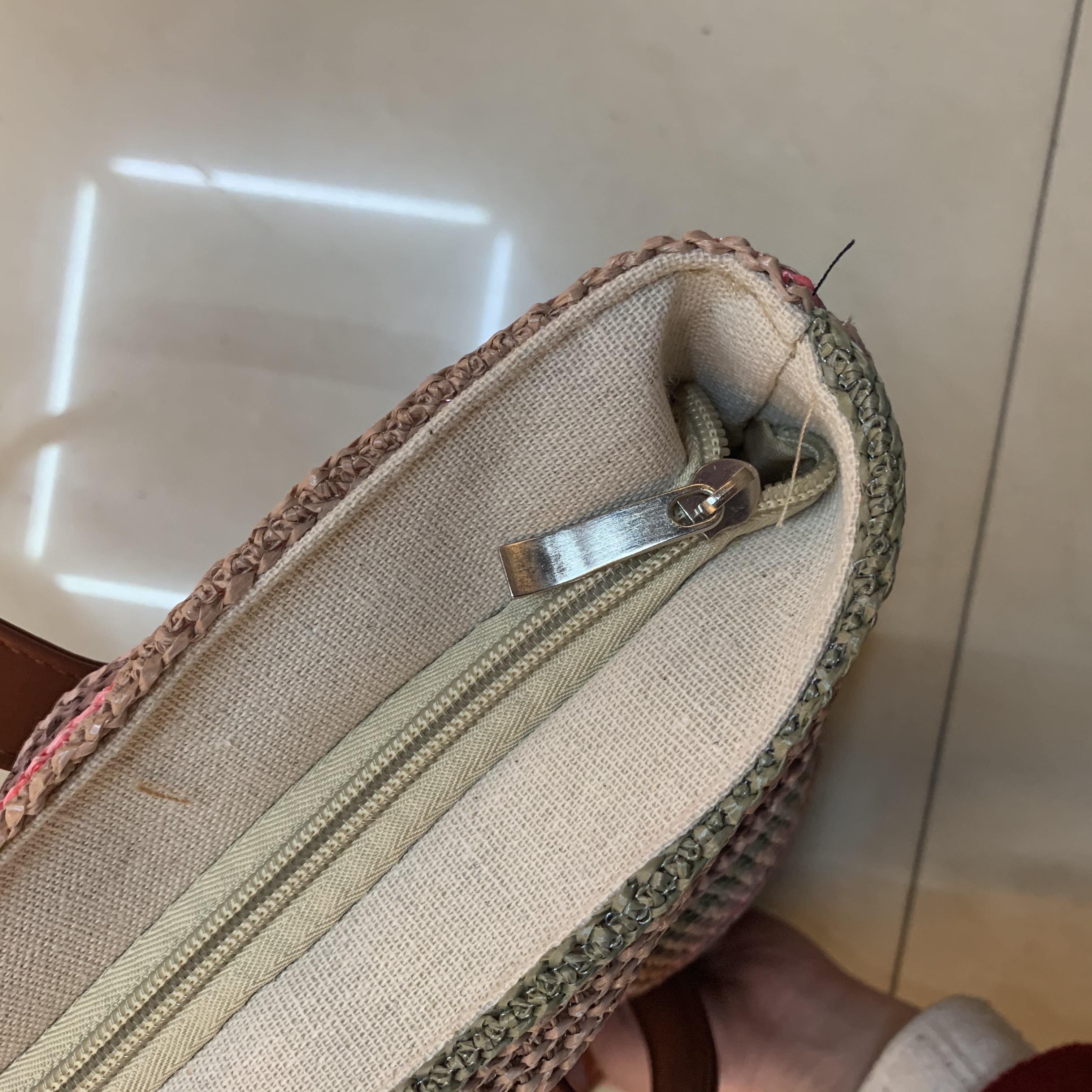 Straw Bag Women's Hook New Canvas Bag Beach Bag Youth Bag Portable Cloth Bag Out Space Mommy Bag Specification drawing