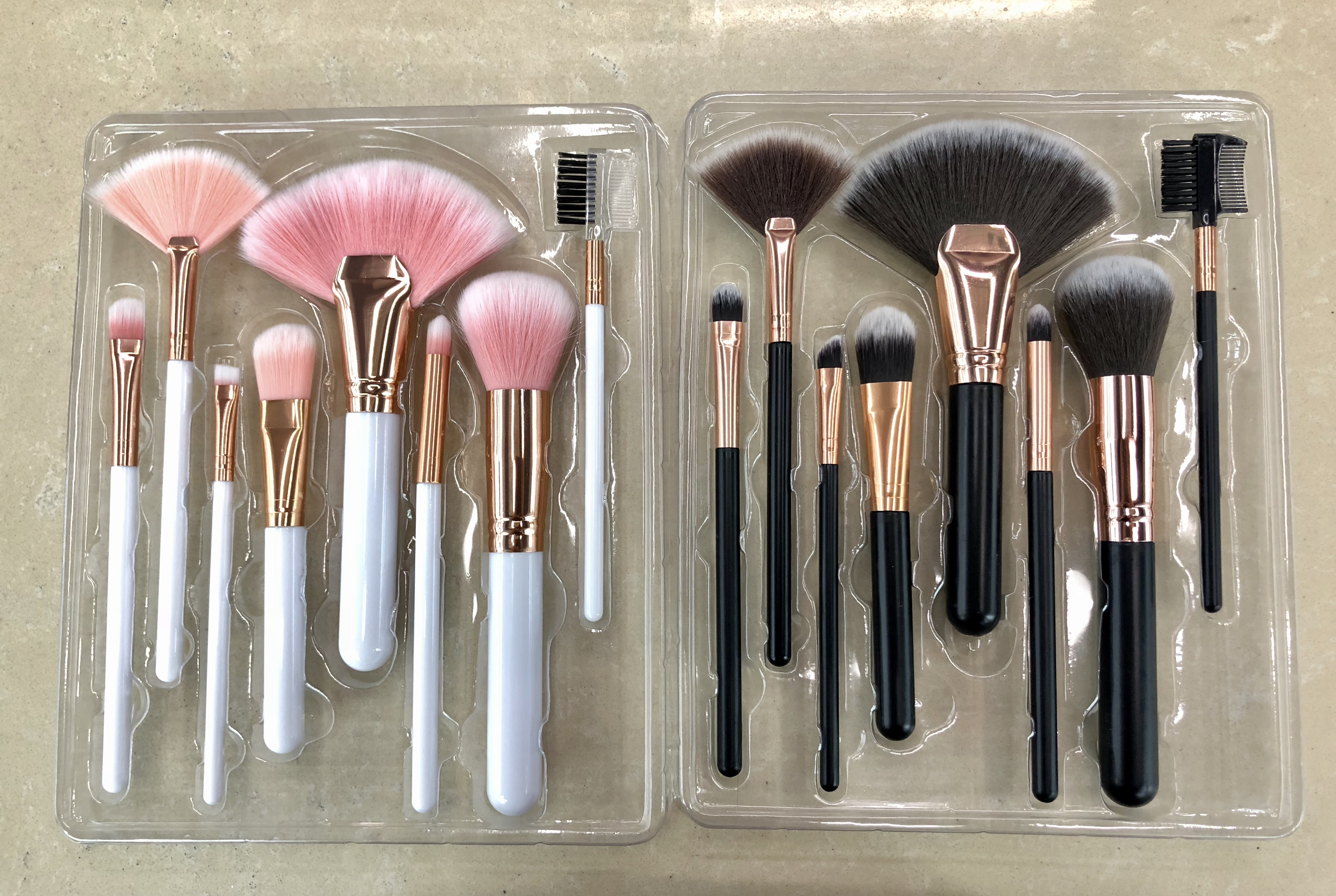 8-Brush Set Boxed Two-Color For General Makeup Specification drawing