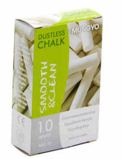10-piece white dust-free chalk pack Ally children's dust-free chalk details Picture