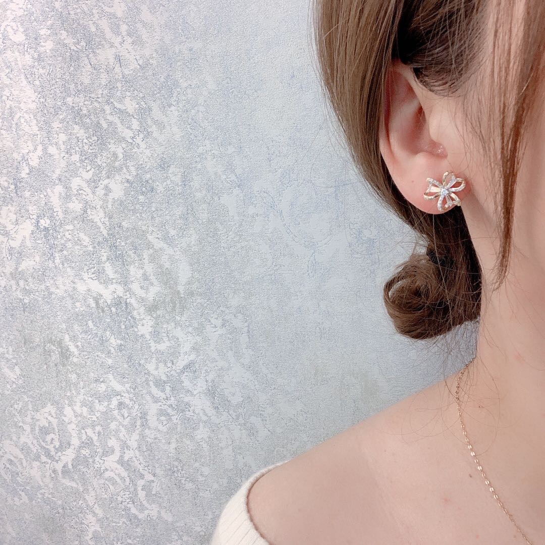 韩版时尚气质高雅花形耳环耳钉耳饰细节图