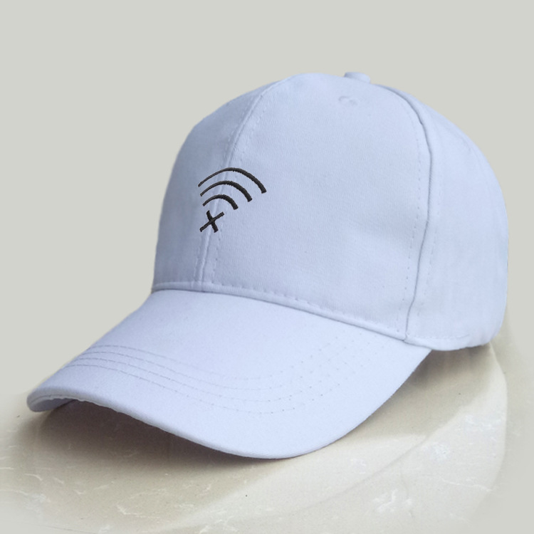 White WIFI solid color curved along the cap men's and women's sun cap spring summer outdoor baseball cap thumbnail