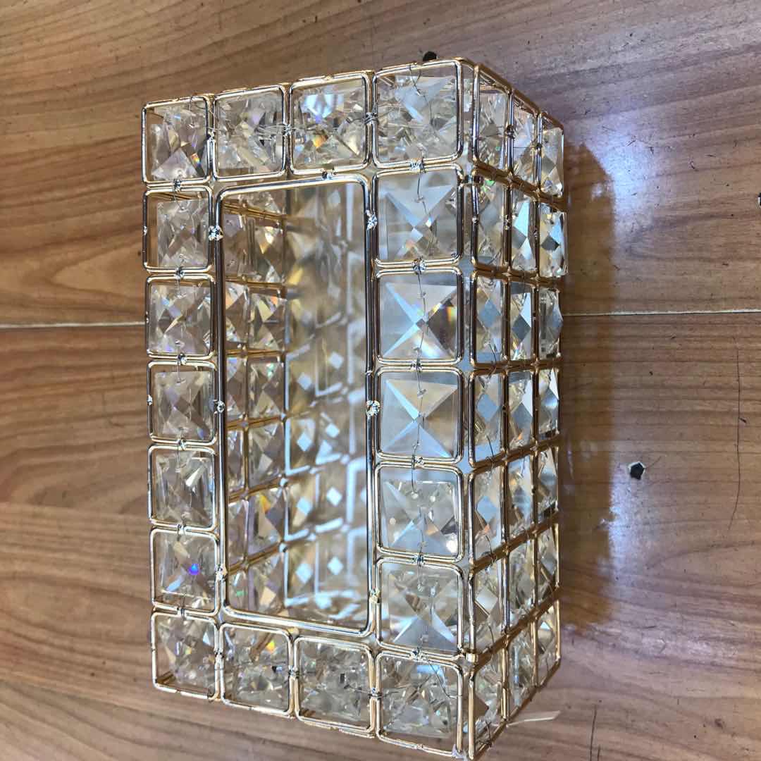 Gold wrought iron glass tissue box craft ornaments thumbnail