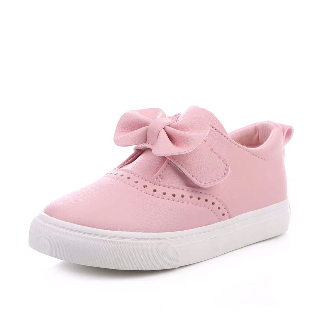 女童鞋洋气小皮鞋春秋宝宝公主鞋蝴蝶结