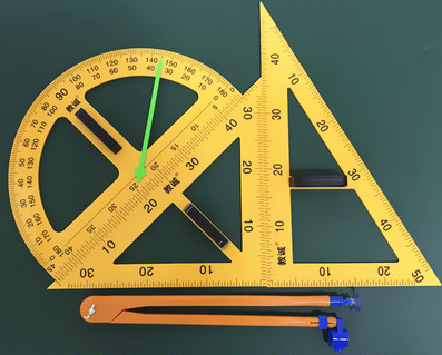 教学磁性三角板套装量角器大号三角板套装量角器直尺圆规教具