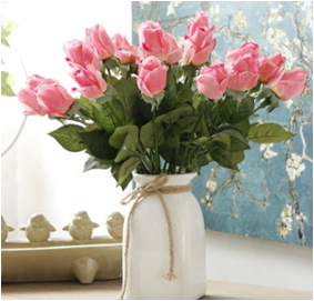 Artificial flower moisturizing rose buds are in stock and available for wholesale of wedding and home decoration artificial flowers. HD1823 moisturizing rose buds