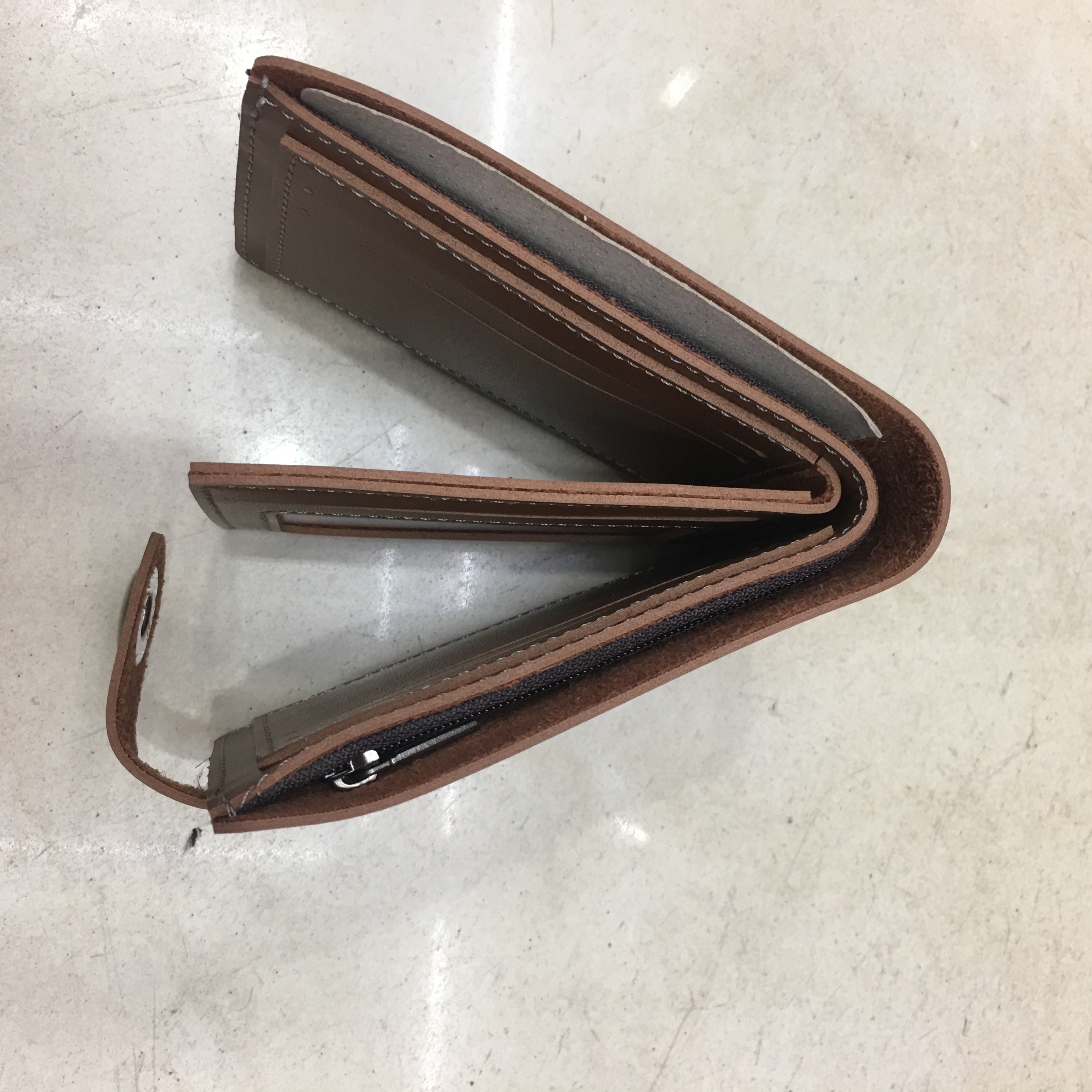 Horizontal Wallet Coin Wallet Short Multi-Function Card Bag Retro Large Capacity Specification drawing