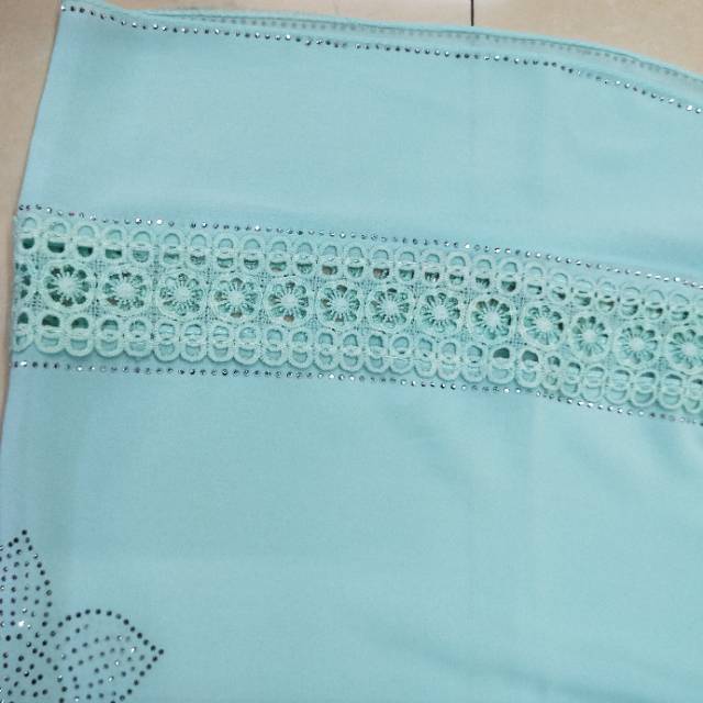 Manufacturers Direct Sales Of Muslim Blue Ethnic Style Women's Headscarves Specification drawing