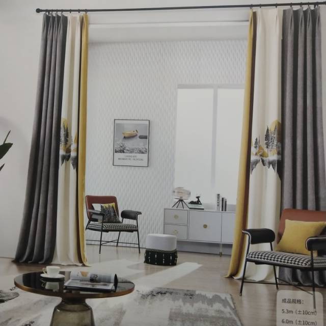 Shenier finished modern style curtains Specification image