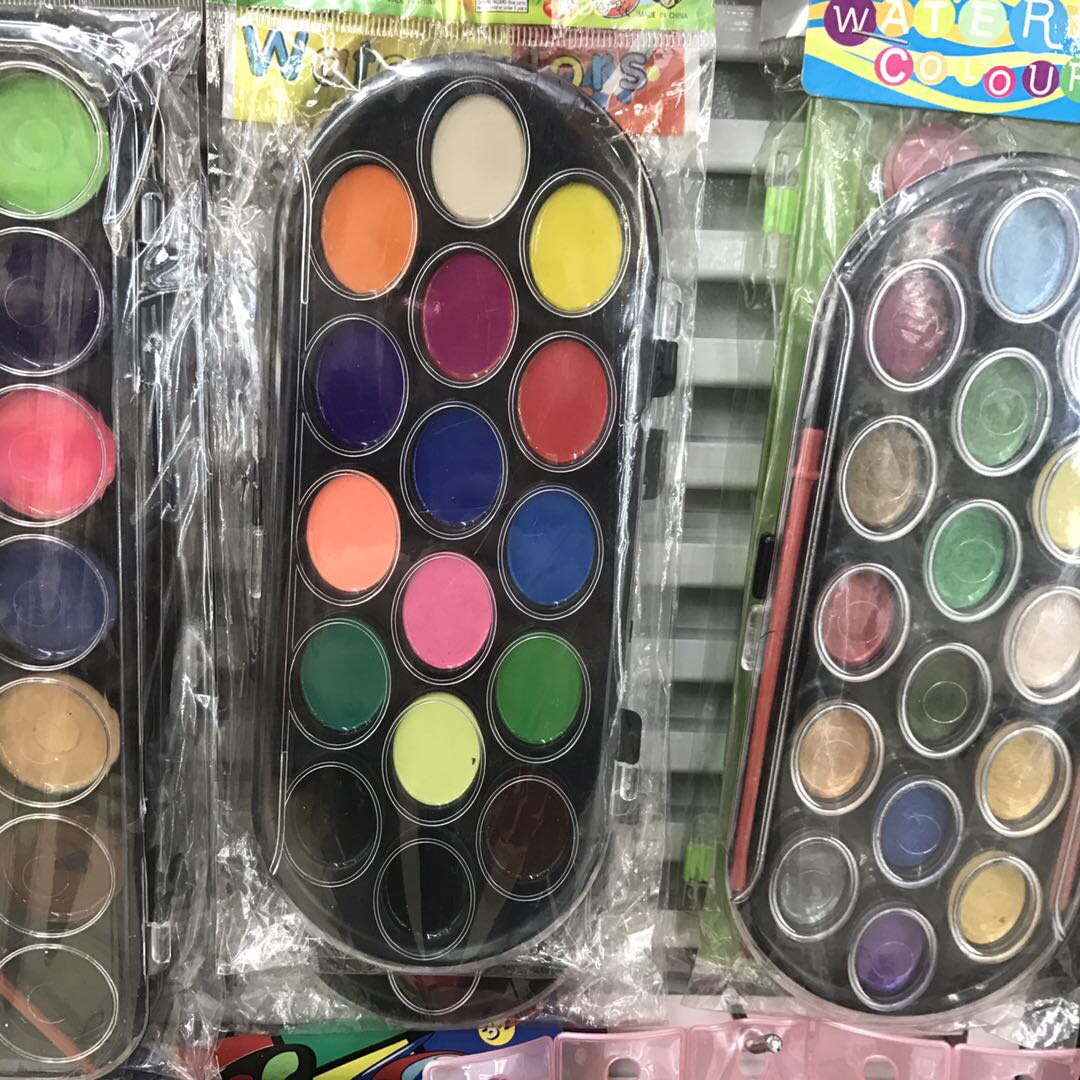 固体水彩颜料水彩套装画笔套装