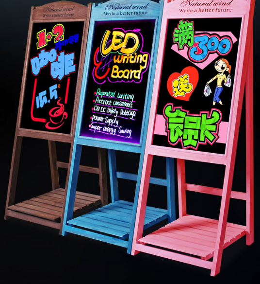 led荧光板广告牌小黑板奶茶店商用电子七彩色发光板闪光屏