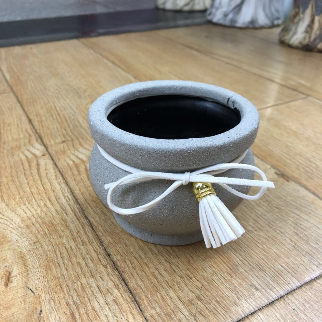 Succulent plant flowerpots, coarse earthenware flowerpots, tassel accessories, flower vases, creative large ceramic purple clay succulent flowerpots, ceramic