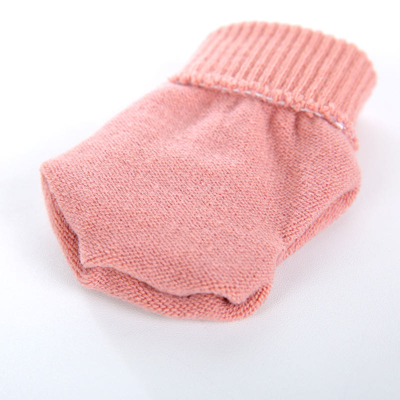 2020韩版新款保暖防尘触屏手套防滑男女骑行分指针织手套细节图