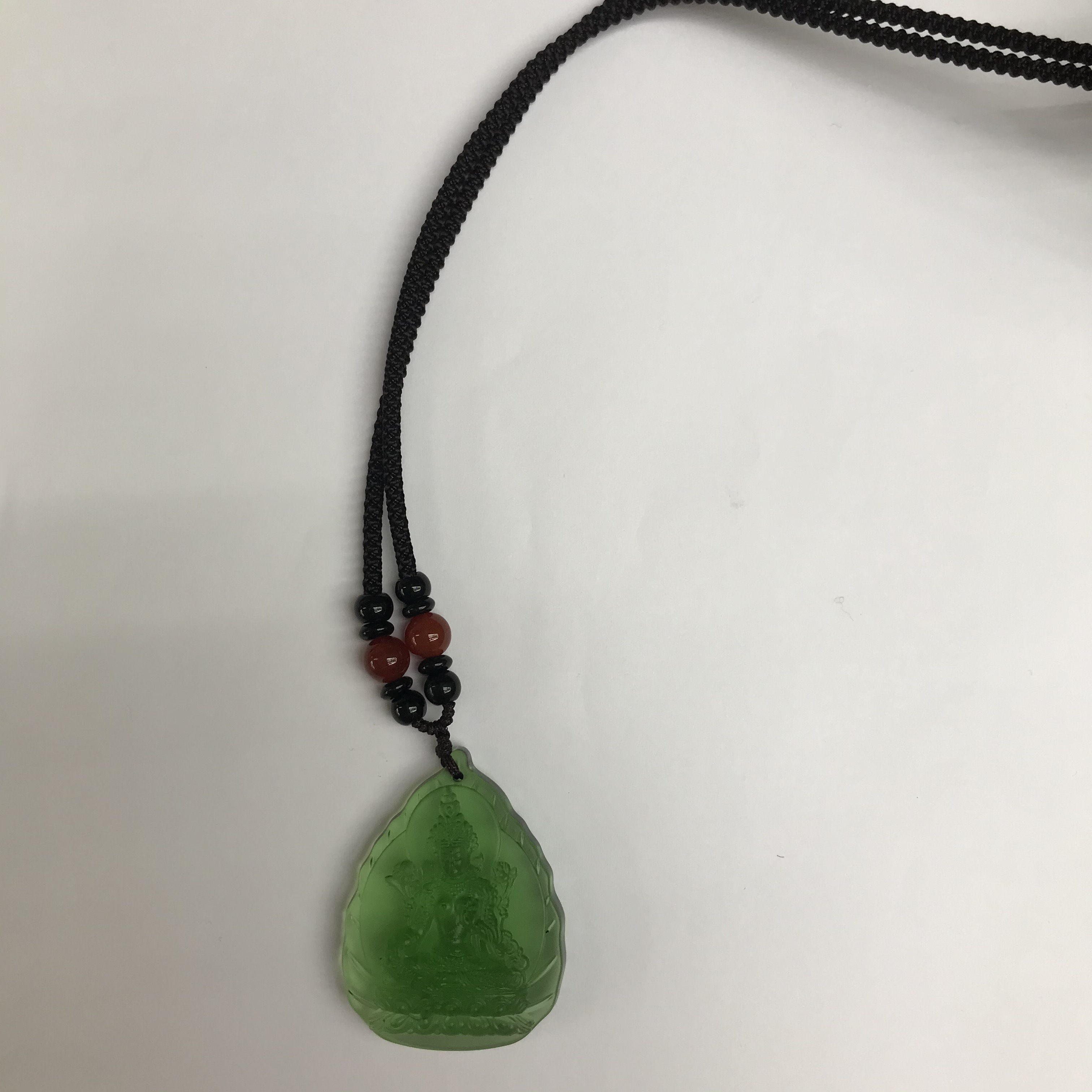精品车挂 汽车挂件琉璃绿度母 黄财神 古法琉璃平安符 车载用品