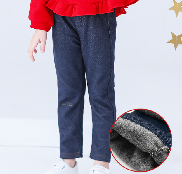 秋冬款加绒加厚螺纹棉竖条纹打底裤外穿保暖裤