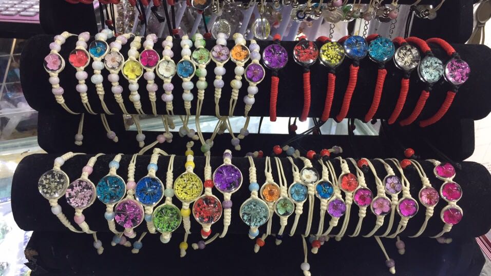 Copper acrylic dried flower single bracelet for jewelry accessories details Picture