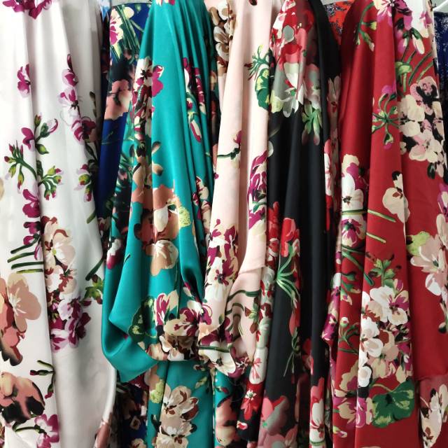 印花缎面布料涤纶布料头饰饰品布料