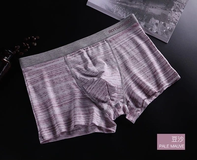 Mid-Waist Men's Underwear Men's Cotton Boxers Elastic Slim Sexy Trend Breathable Sweat Absorption Boxers Men