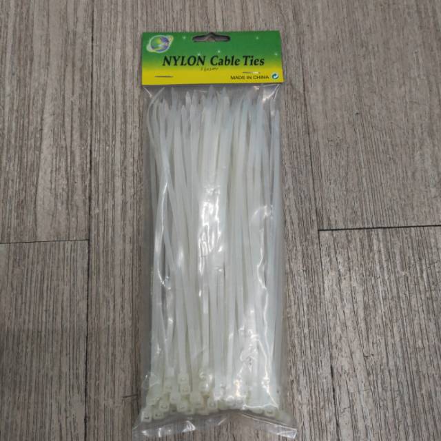4*300mm nylon cable ties with an actual width of 3.6mm, 100 pieces are attached with hanging clips