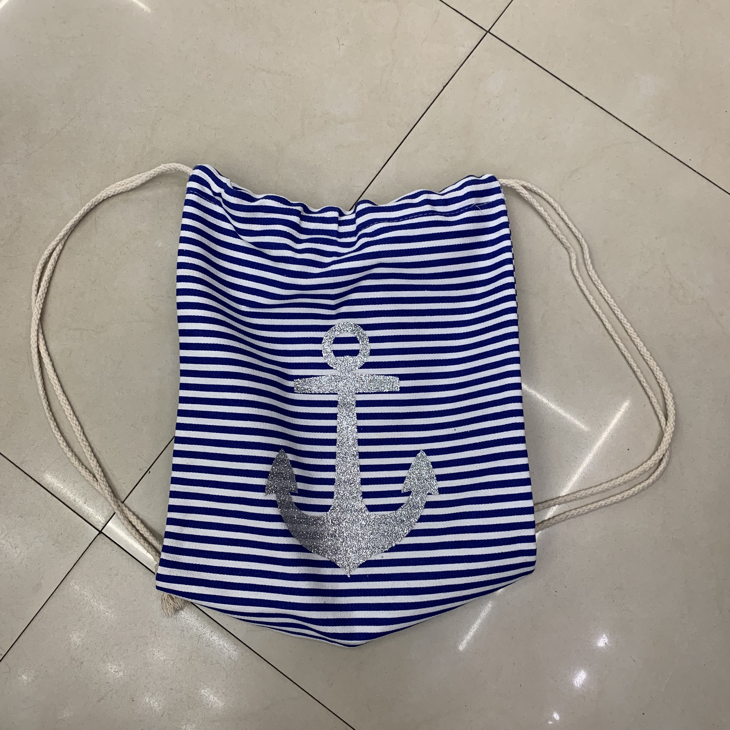 束口袋抽绳ins帆布包双肩包女旅游休闲可爱民族小背包学生书包图