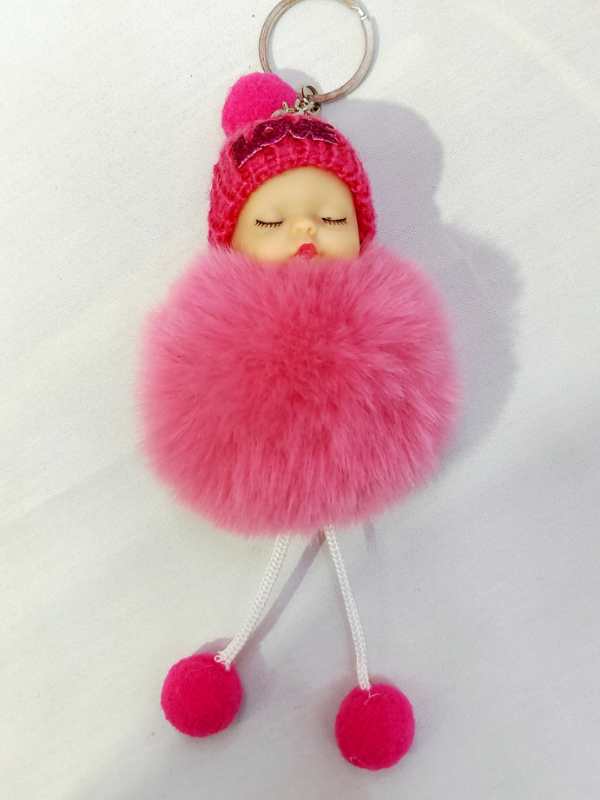 15.5cm cherry wool sleeping baby key chain pendant accessories pendant manufacturers wholesale thumbnail