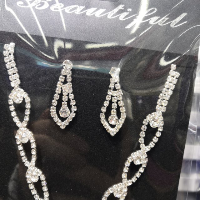 Jewelry set box, necklace earrings, diamond necklace set box manufacturer direct sales company annual meeting jewelry Specification image