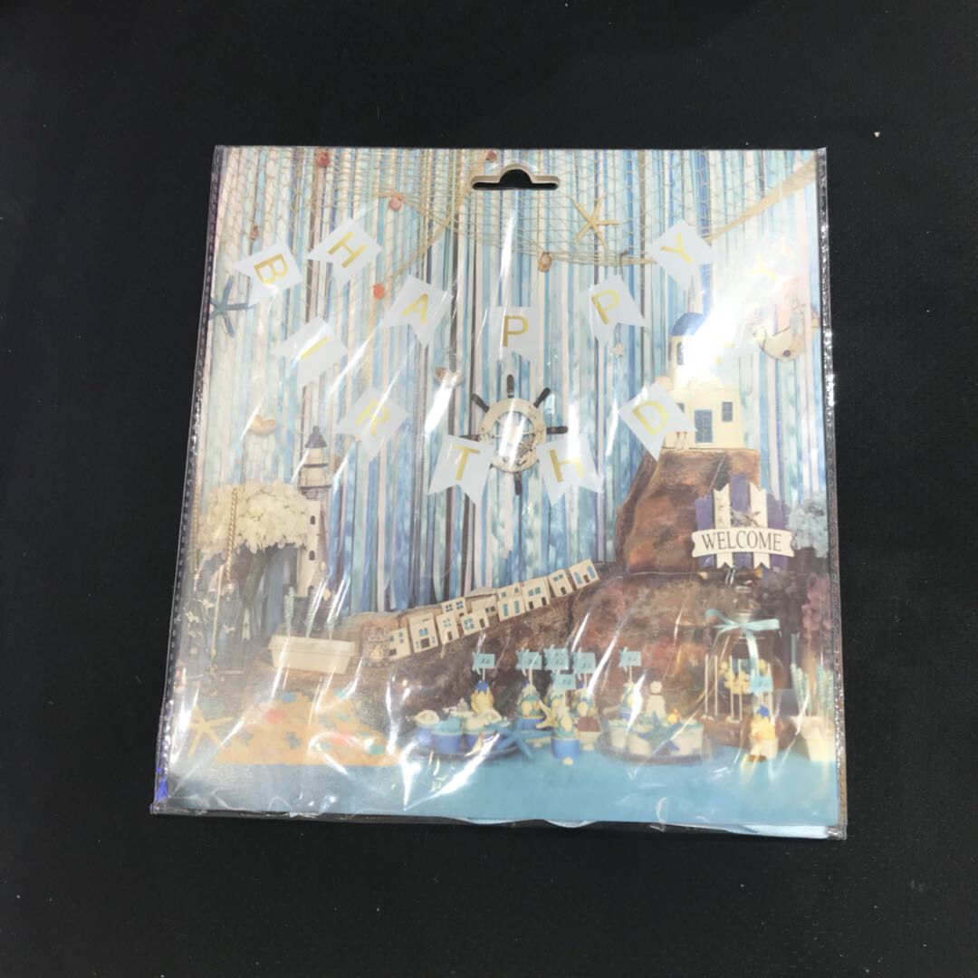 The birthday party decorations are cute in blue, lightweight and portable, with simple decorations