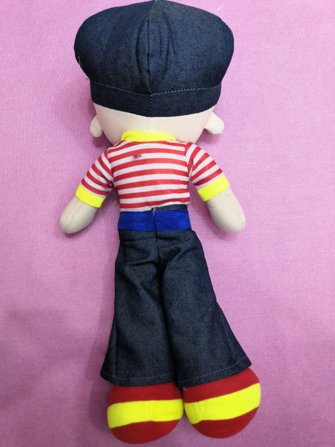 Human-shaped workhorse doll, striped wide-leg pants, children's birthday gift, doll pillow Specification image