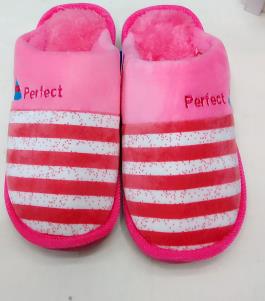 New Autumn And Winter Stripes Solid Color Cotton Drag Female Plush Simple Warm Bedroom Cotton Slippers Male Manufacturers Wholesale