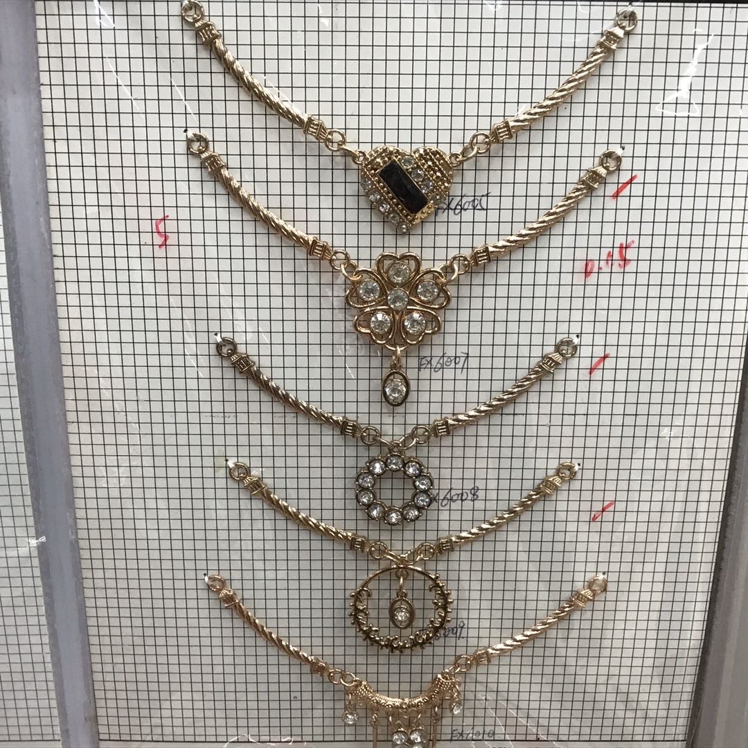 厂家直销爱心镀金镶钻滴油饰品配件diy产品图