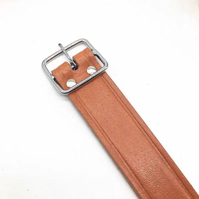 Batch Of Pure Cowhide Electrician Waist Lead Layer Cowhide Leather Belt Labor Belt Middle-Aged And Elderly Yellow Cattle Belt Leather Wire Buckle details Picture