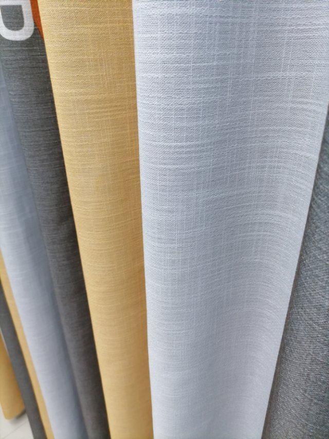 Curtain Fabric Finished Solid Color Simple Cotton Hemp Wind Living Room Custom Heat Insulation Shading Rental Specification drawing