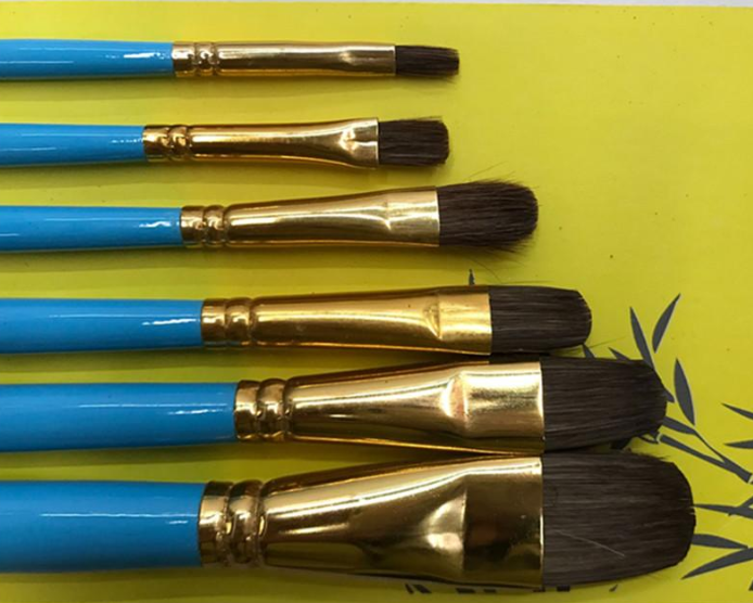 尼龙毛学生画笔套装丙烯水粉水彩美术颜料毛刷油画笔排笔 毛笔详情图1