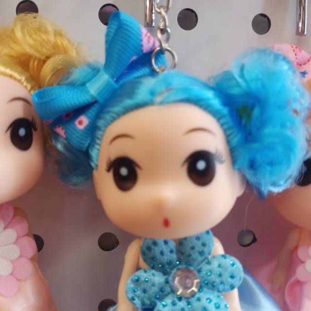 Confused Doll Keychain Cute Princess Girl Bag Hanging Accessory Children's Schoolbag details Picture
