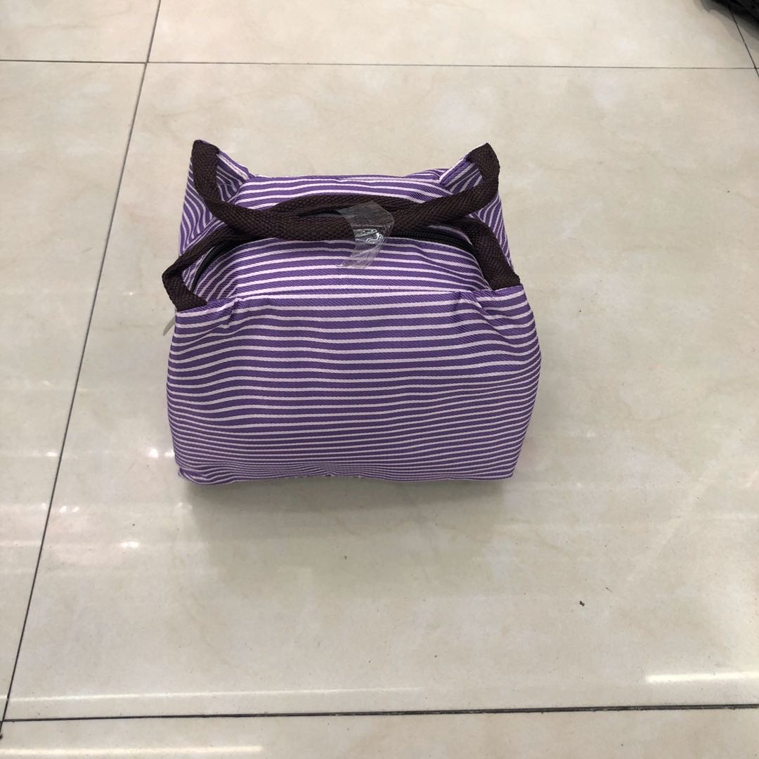 时尚条纹防水手提便当袋饭盒袋便当包饭盒包保温饭盒袋