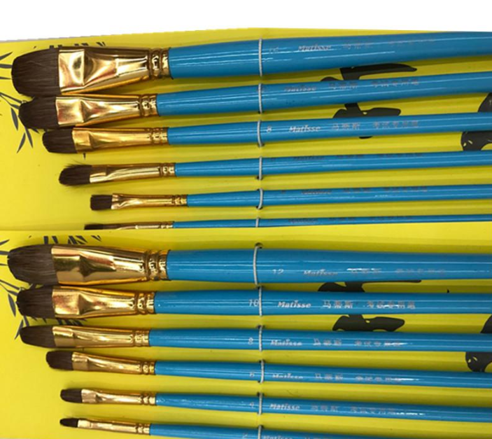 尼龙毛学生画笔套装丙烯水粉水彩美术颜料毛刷油画笔排笔 毛笔详情图2