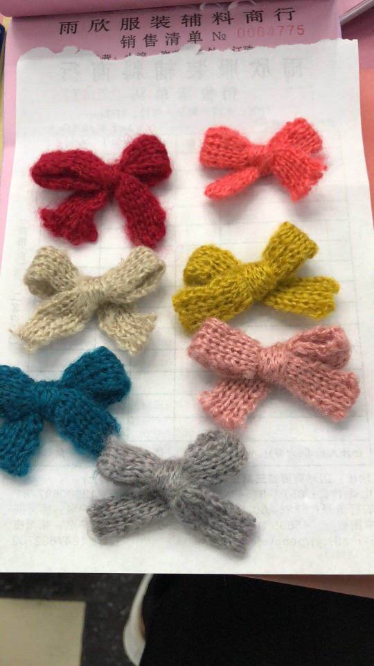 毛线编织花布贴小花手工钩针布艺花朵辅料帽子衣服的装饰配件材料产品图