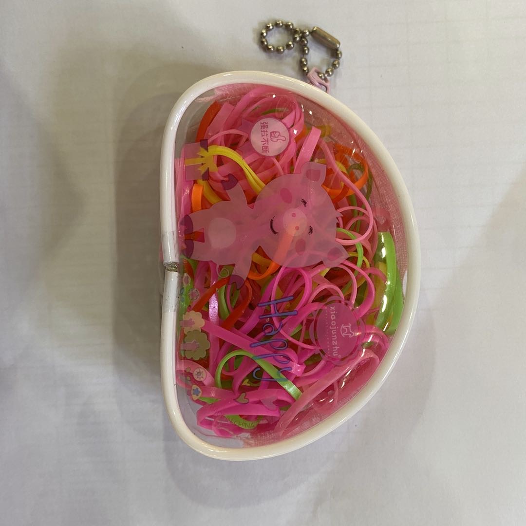 Transparent plastic packaging elastic color simple small rubber band thumbnail