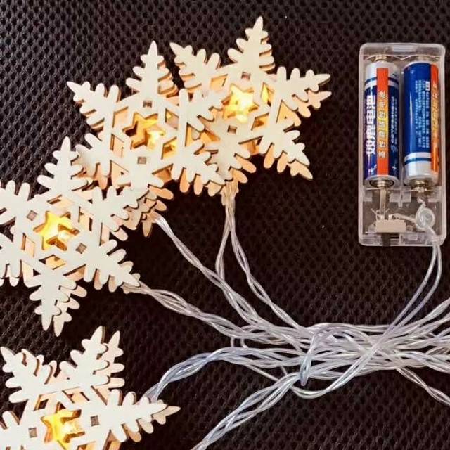 Christmas Decorative Lights Led Light String Lights Net Red Romantic Small Light Bulb House Small Cage Small Snowflake Model New Year Star Lighting Lighting 11 details Picture