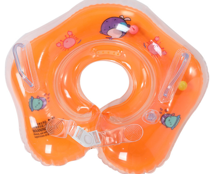 充气婴儿游泳圈可调节宝宝游泳必备脖子救生圈批发厂家直销1