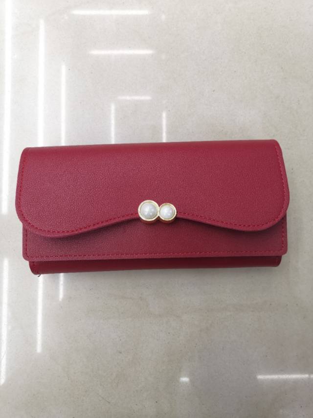 Korean-Style Simple Solid Color Hand Large Capacity Card Bag Lady Hand Purse Purse Purse Purse