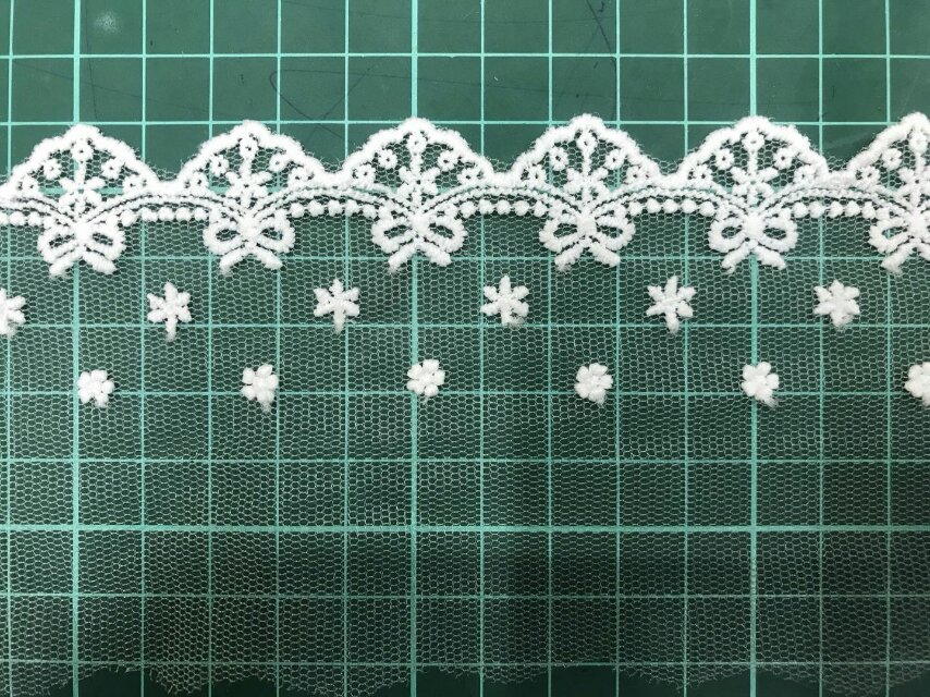 New lace nylon water-soluble embroidered lace fabric for clothing