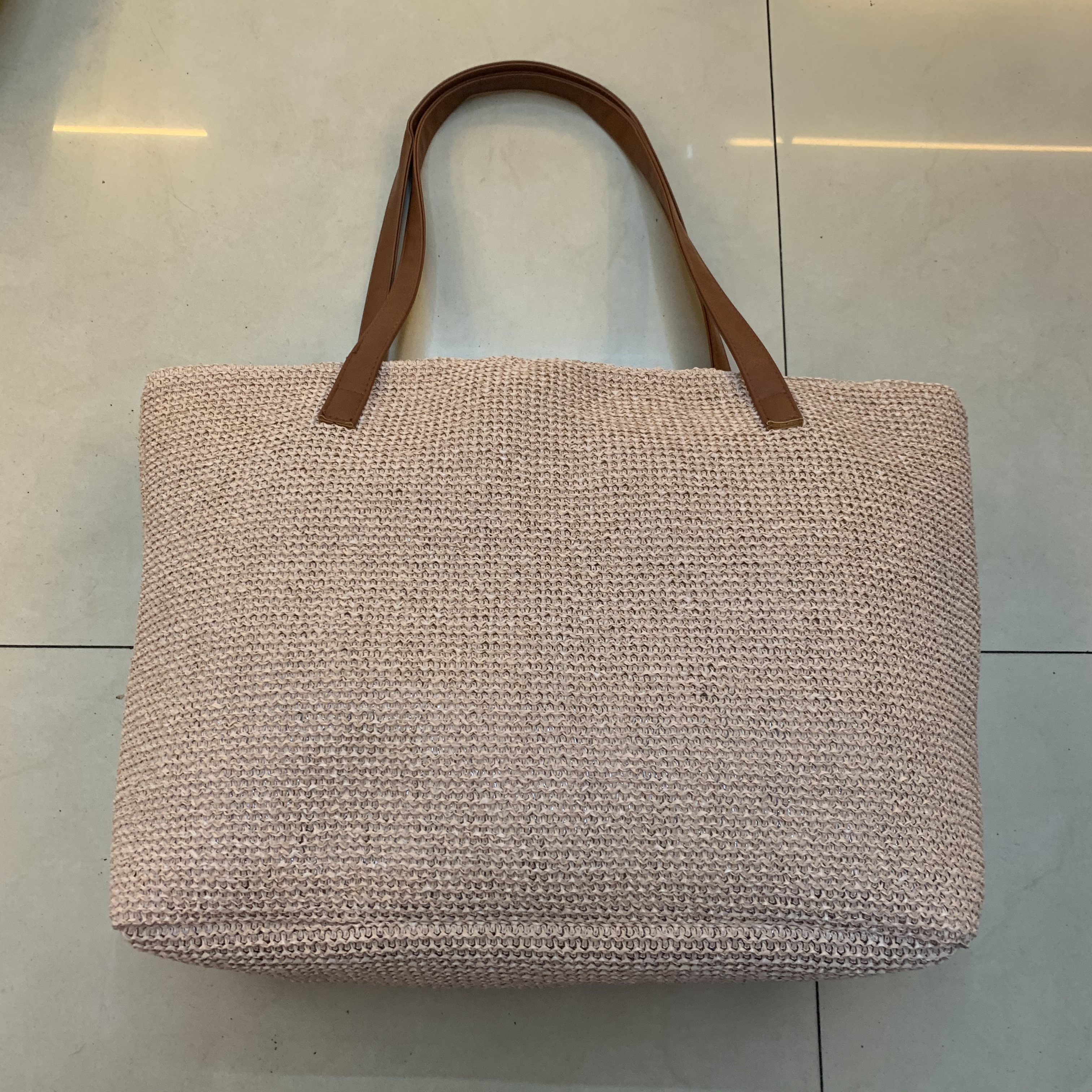 Going Out Space Mommy Bag Straw Bag Female Hook Hook New Canvas Bag Beach Bag Youth Bag Portable Cloth Bag