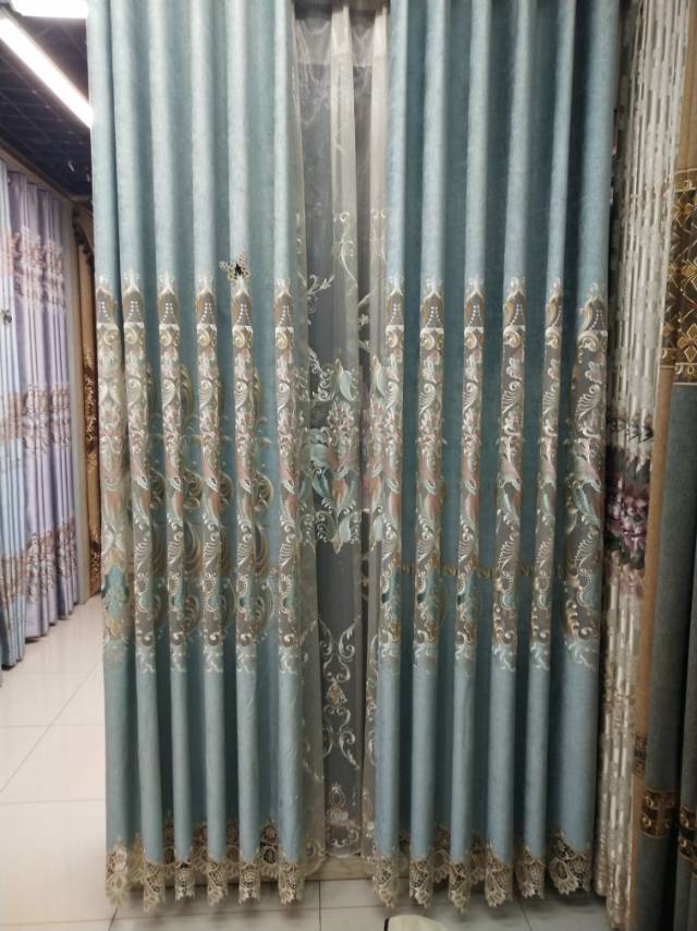 New style factory direct sales available for retail and wholesale. Kaxenier embroidered and hollowed-out fashionable living room and bedroom curtains