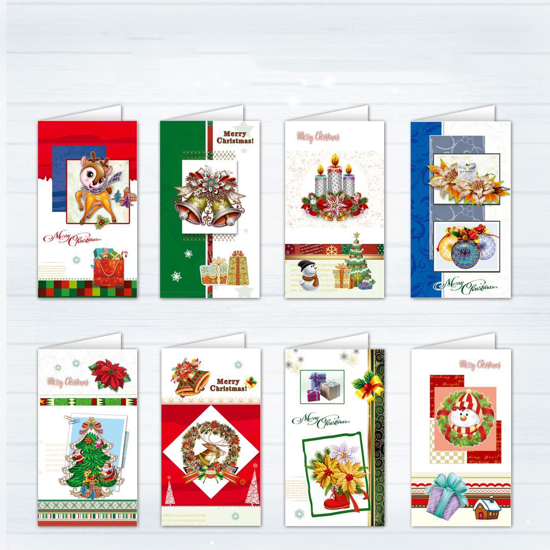 厂家直销创意圣诞贺卡节日礼物祝福留言卡片图