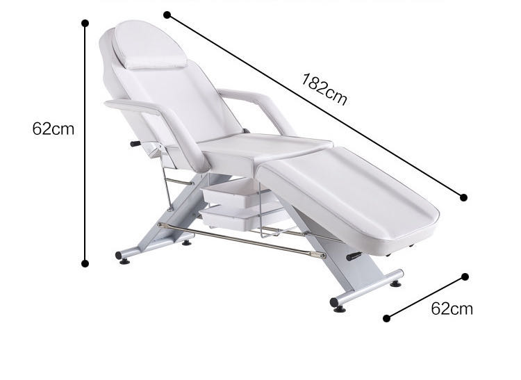 182cm×62cm×62cm美发店发廊专用洗头椅白色简约详情图2