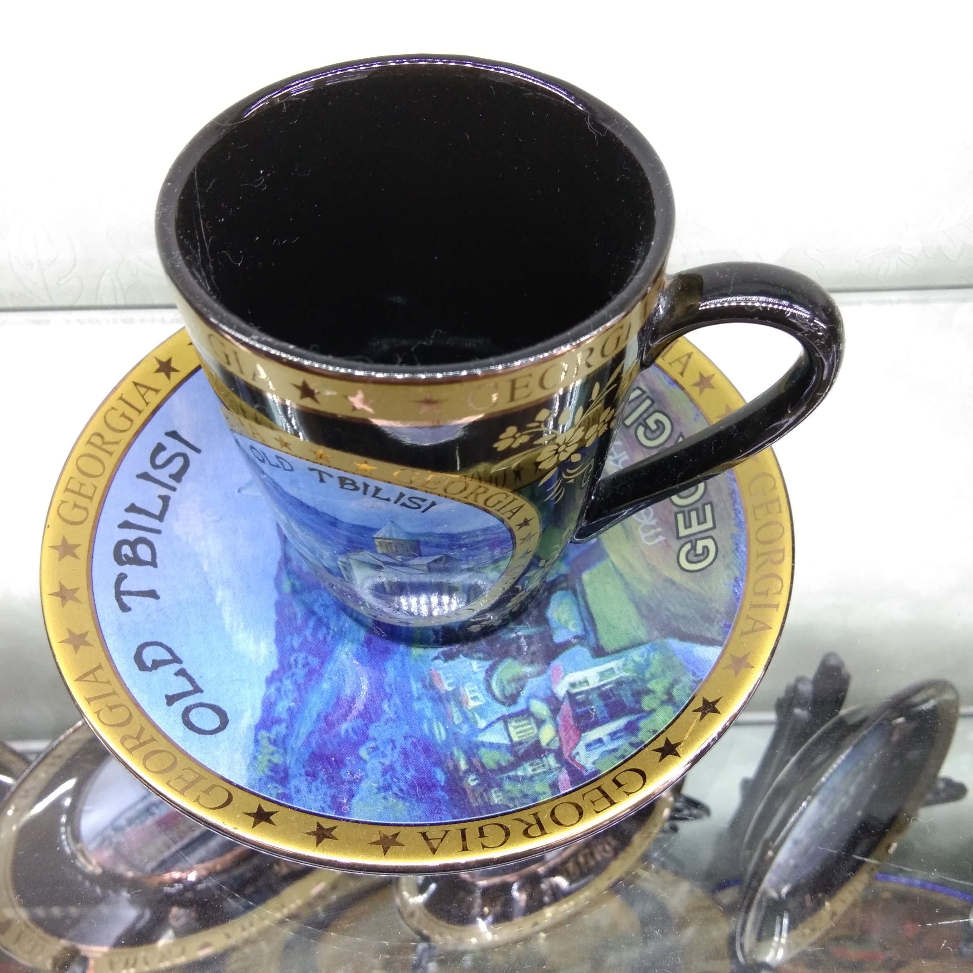 Ceramic Craft 7946 Tourist Souvenir Ceramic cups and plates with special patterns and ethnic customs, custom-made high-end Specification image