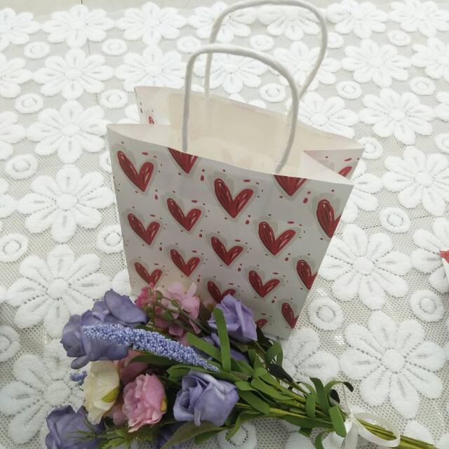 精品礼品袋礼盒袋纸质手提袋外卖包装袋汉堡奶茶包装袋礼物袋送女友礼物袋图