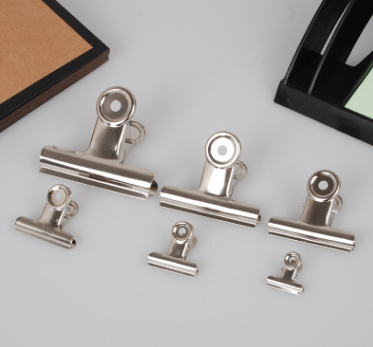 白钢夹装订票据75mm不锈钢铁夹票夹金属夹收纳夹详情3