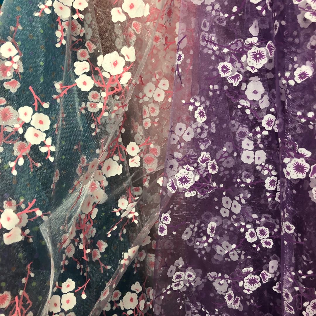 Taiwan version plum blossom pearl gauze base fabric multi-color accessories factory direct sales, new products of the season available for wholesale and retail Specification image